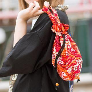 Printed Drawstring Tote Bag