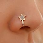 Star Rhinestone Alloy Nose Ring