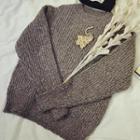 Ribbed-knit Sweater Gray - One Size