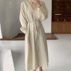 Long Sleeve Single Breasted Shirtdress