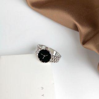 Alloy Mini Bracelet Watch Ring 1 Pc - As Shown In Figure - One Size