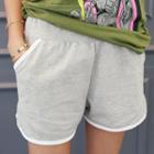 Contrast-piping Sweat Shorts