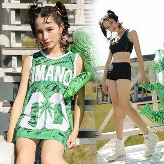 Set : Piped Tankini + Print Cover-up