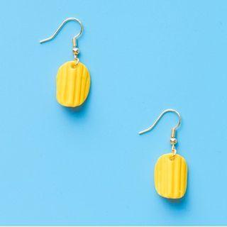 Potato Chip Drop Earring / Clip-on Earring