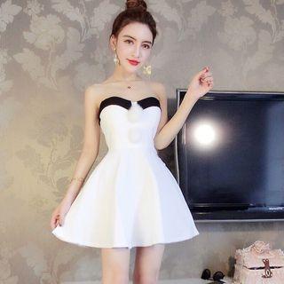 Strapless Bobble A-line Dress