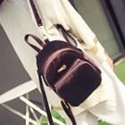 Plain Velvet Backpack