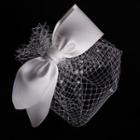Wedding Bow & Mesh Headband White - One Size