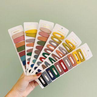 Set Of 4 / 10: Resin Hair Clip (various Designs)