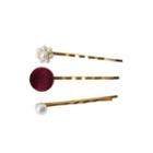 Set Of 3: Faux Pearl Bobby Pin