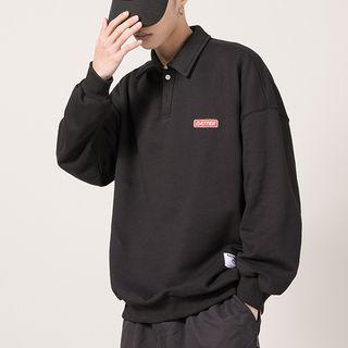 Applique Polo Pullover
