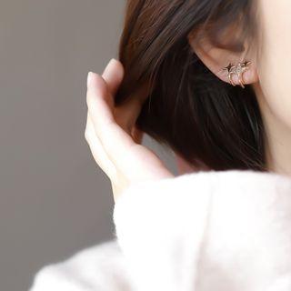 Star Ear Cuff 1 Pair - Gold - One Size