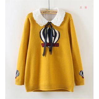Hot Air Balloon Print Sweater
