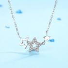 Cz Sterling Silver Star Necklace