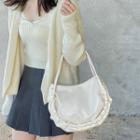 Ruffled Shoulder Bag Milky White - One Size