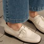 Plain / Croc-grain Buckled Loafers