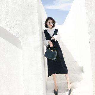 Pocket Detail Pinafore Dress