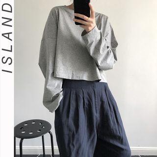 Long-sleeve T-shirt Gray - One Size