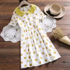 Polka Dot Peter Pan Collar Short-sleeve Dress