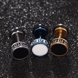 Stainless Steel Embossed Earring