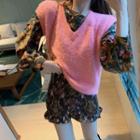 Knit Vest / Puff-sleeve
