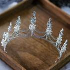 Wedding Rhinestone Tiara Crown - Silver - One Size