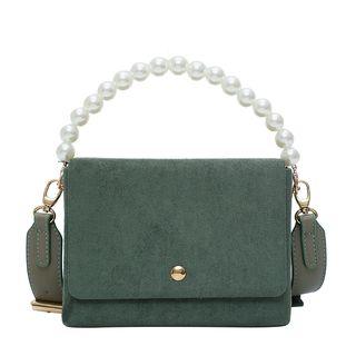 Faux-pearl Strap Crossbody Bag