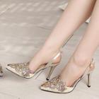 Jeweled High-heel Sandals