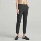 Flat-front Seam-detail Pants
