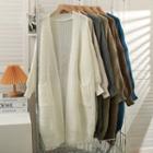 Open-front Long Cardigan In 6 Colors