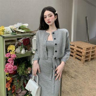 Set: Cardigan + Knit Dress