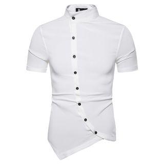 Asymmetric Short-sleeve Shirt