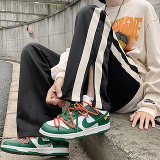 Color Block Slit Sweatpants