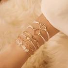 Set Of 6: Alloy / Faux Crystal Bracelet (assorted Designs) 1 - 1720 - Kc - Gold - One Size