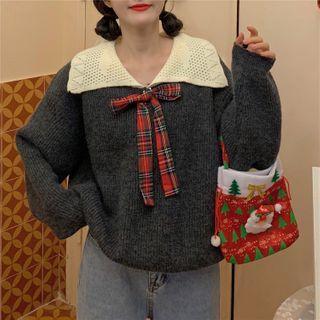 Doll-collar Sweater