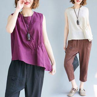 Plain Asymmetrical Tank Top