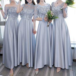 Lace Trim Bridesmaid Dress (various Designs)