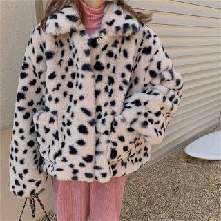 Leopard Print Plush Coat