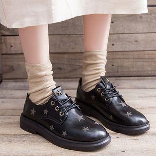 Star Print Lace-up Shoes