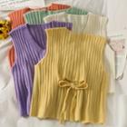 Ribbon-back Ribbed-knit Vest In 9 Colors