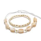 Set Of 2: Shell Bracelet 9242 - Almond - One Size