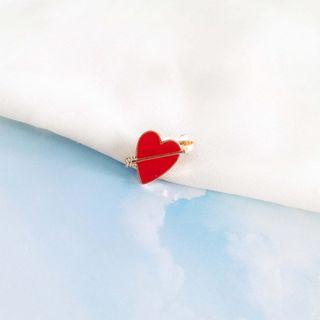 Alloy Heart Earring As Shown In Figure - One Size
