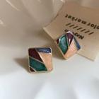 Glaze Square Earring 1 Pair - Multicolor - One Size