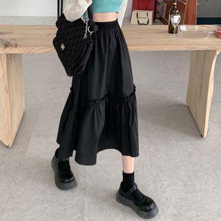 High Waist Midi A-line Dress