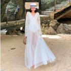 See-through Long-sleeve Dress