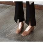Slit-front Boot-cut Pants