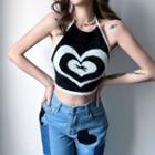 Halter Heart Cropped Camisole Top