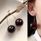 Resin Cherry Dangle Earring 1 Pair - Earring - Cherry - One Size