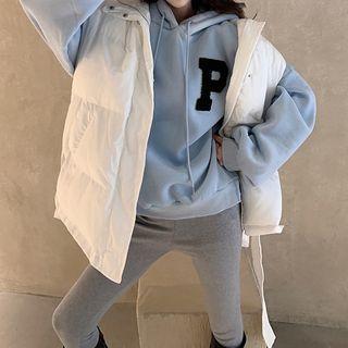 Padded Zip-up Vest White - One Size