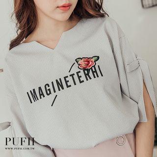 V-neck Printed Tee