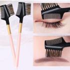 Eyebrow Brush With Comb Pink - One Size
